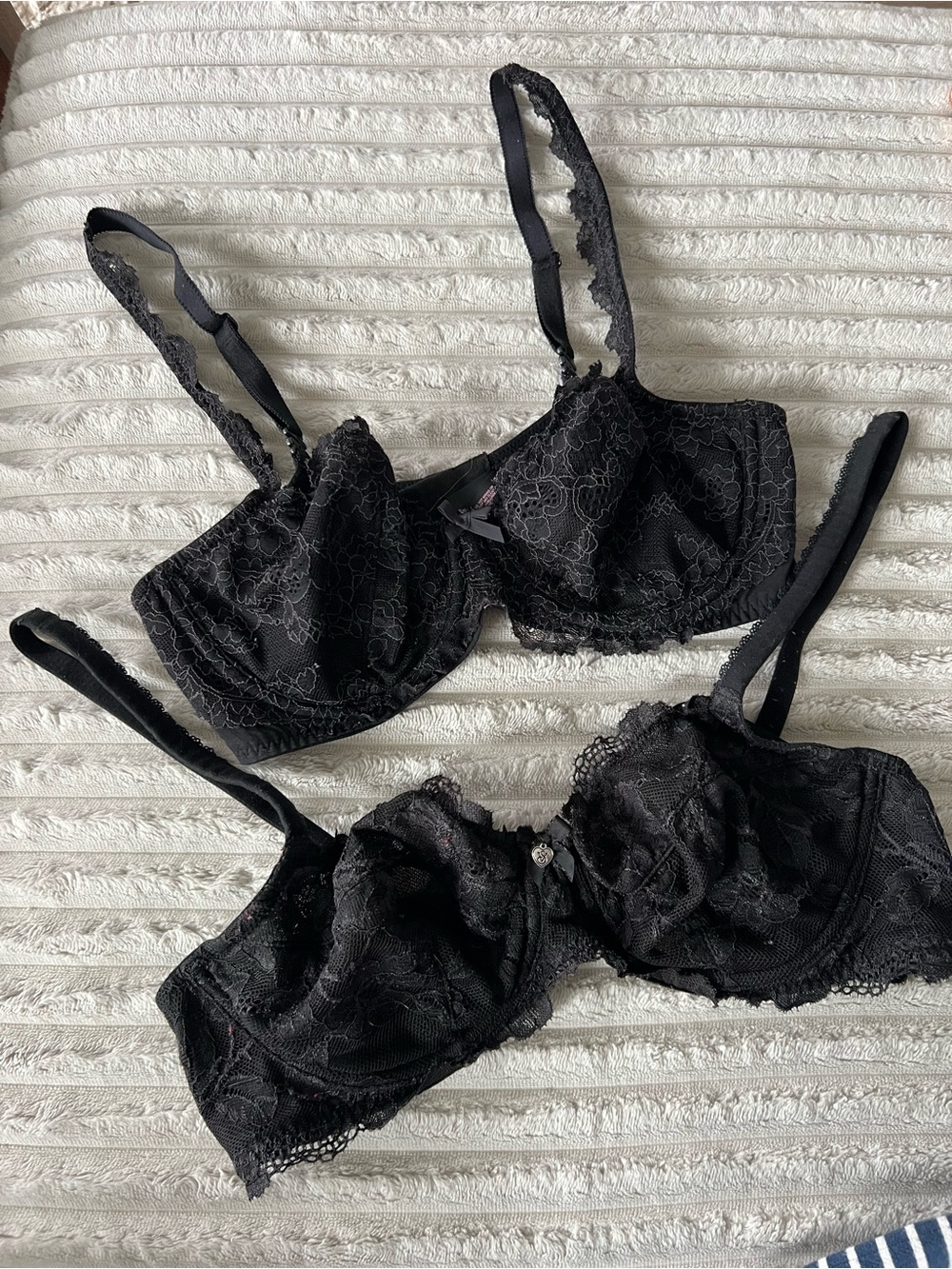Two Black Lace Underwire Bra - Women’s Intimates